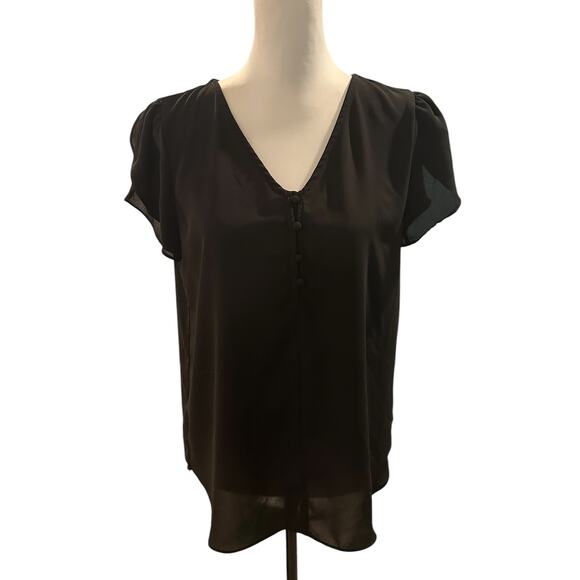 Philosophy Black Short Sleeve Top Medium - Picture 1 of 4